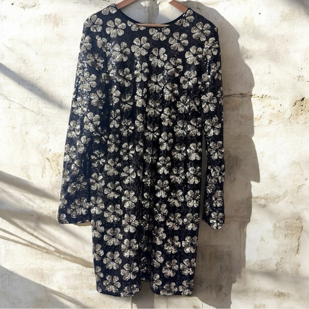 Show Me Your MuMu Black and Gold Floral Dress Size XXL Wedding Guest